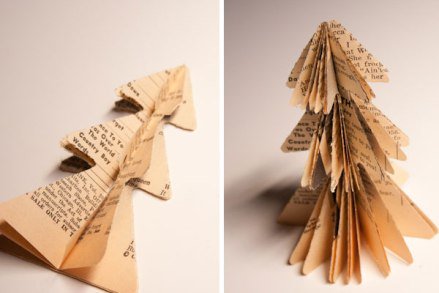 Hướng dẫn làm cây thông Noel bằng giấy báo cũ